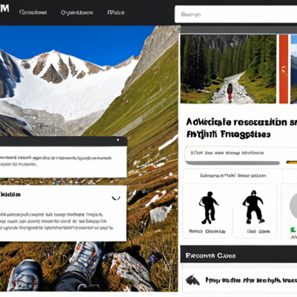 **

> A vibrant, active online mountain forum. Multiple windows showing discussion threads about hiking trails, equipment recommendations (boots, backpacks), safety advice (avalanche warnings), and trip planning. Include happy, diverse hikers in avatars. The overall feel should be informative, friendly, and community-focused.

**